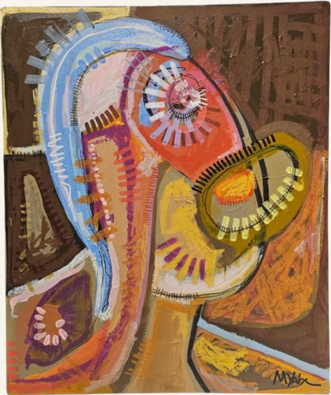 Latexapera, Técnica mista sobre tela, 2023, de Marcus Yabe