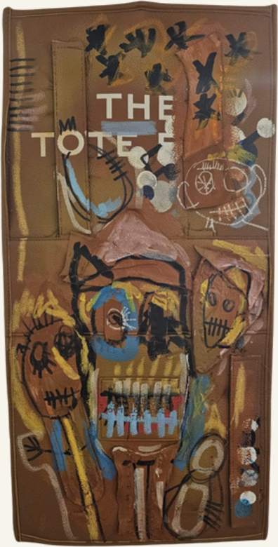 The Tote II, Técnica mista sobre couro sintético, 2024, de Marcus Yabe